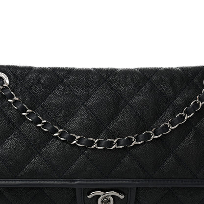 Chanel Caviar Quilted Large French Riviera Flap Navy Blue 8 of 16