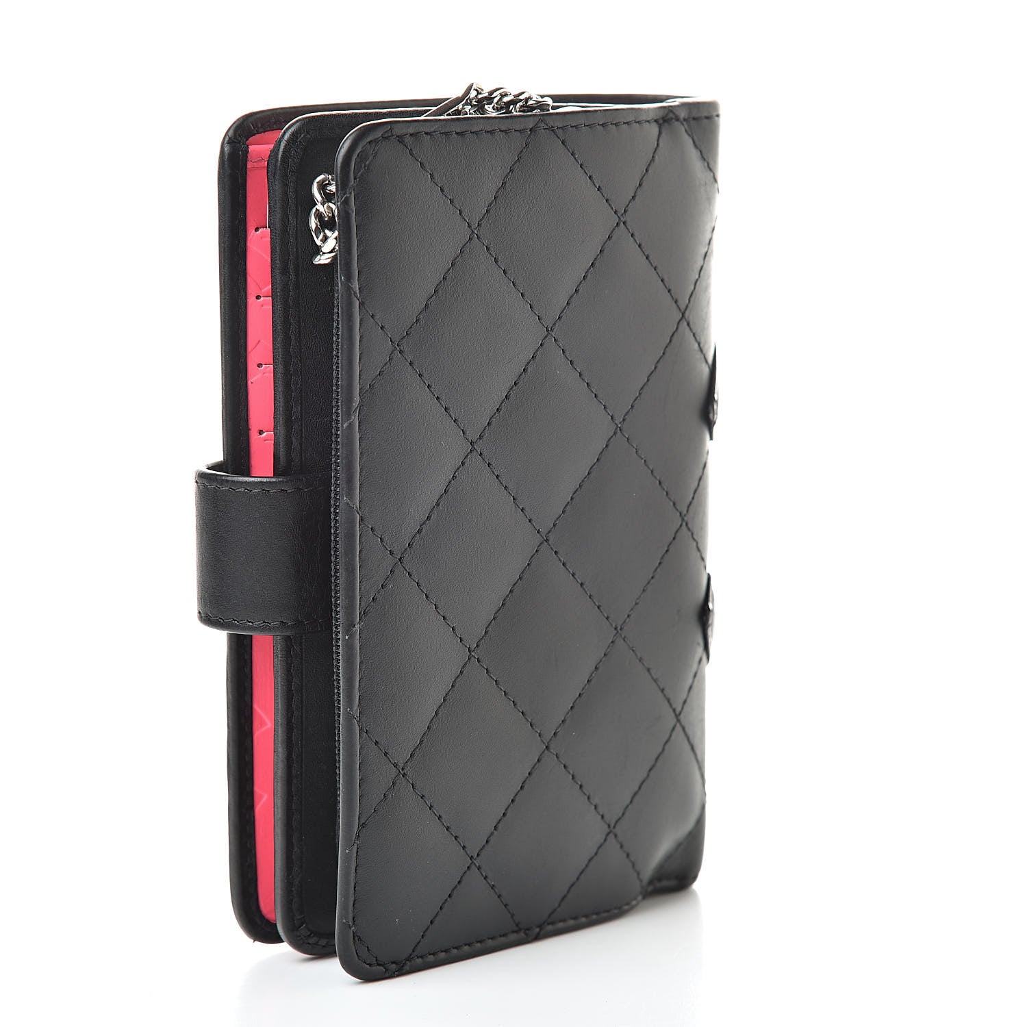 Chanel Calfskin Cambon Zipped Pocket Wallet Black 3 of 13
