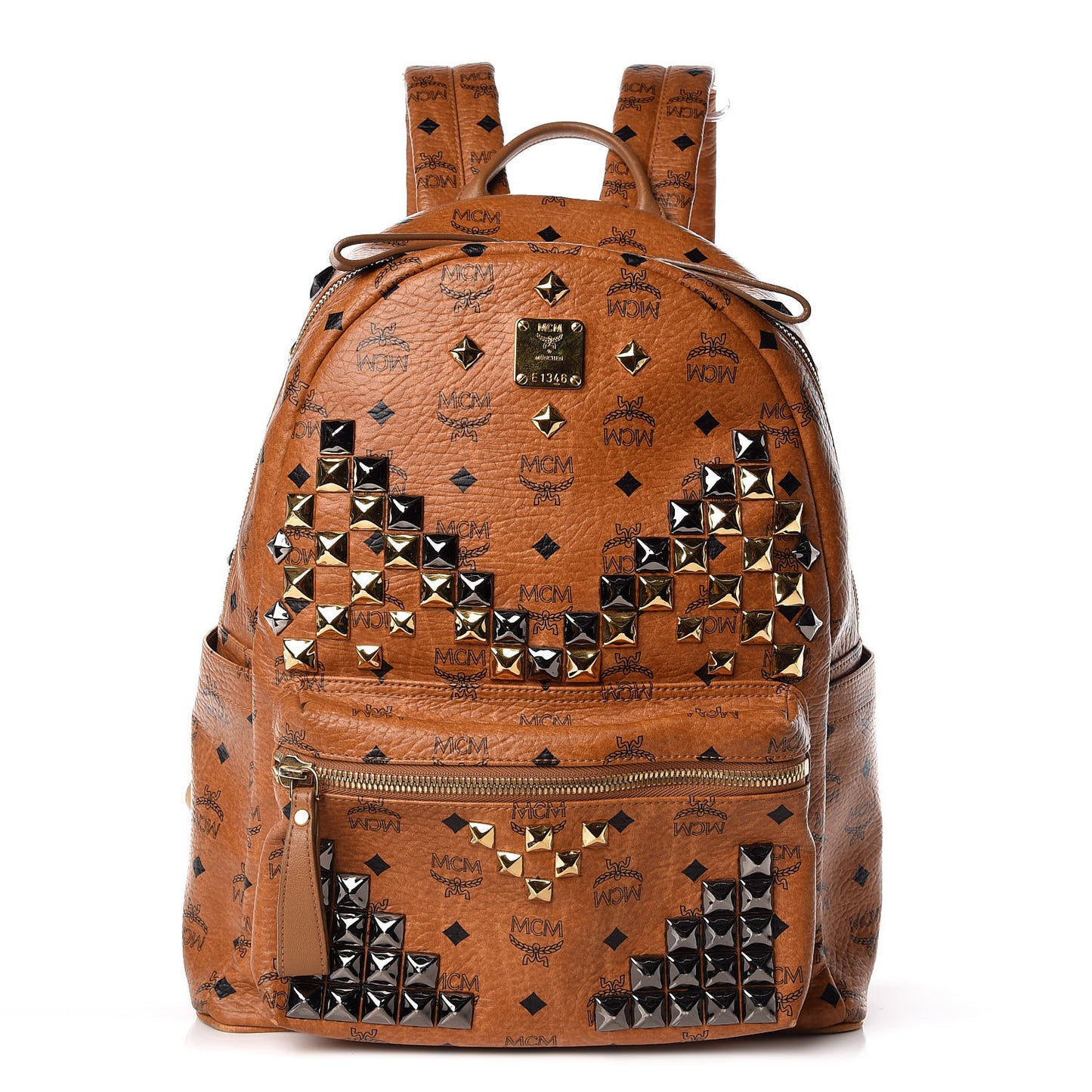 Visetos Studded Medium Stark M Backpack Cognac
