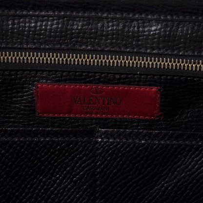 Valentino Garavani Textured Calfskin Medium Rockstud Tote Black 18 of 19