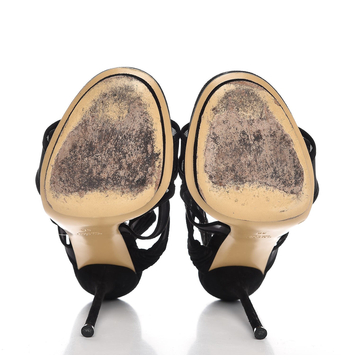 Gucci Kid Scamosciato Mesh Bette Sandals 38 Black 7 of 9