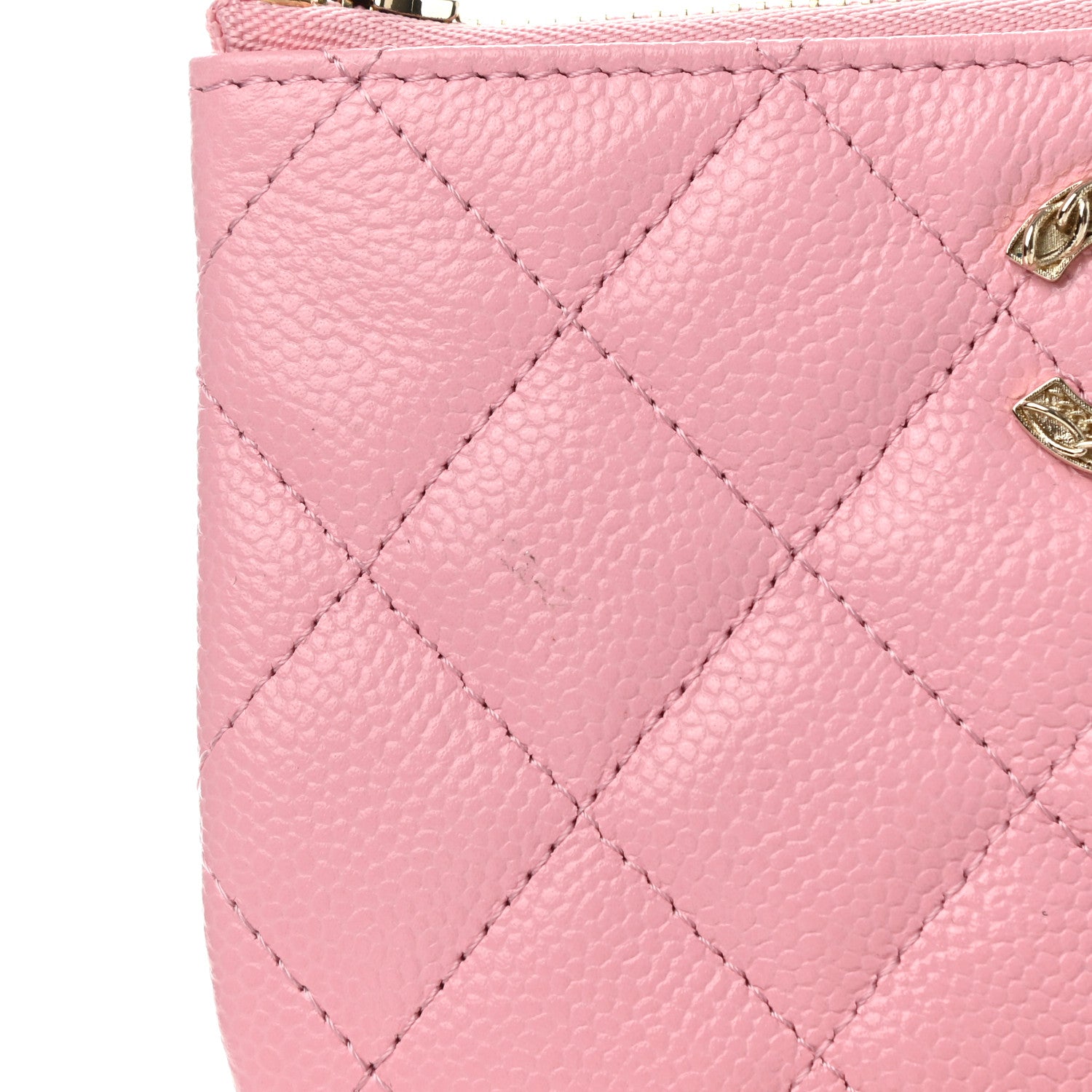 Chanel Caviar Quilted Small Multi Chain Cosmetic Case Light Pink 8 of 9