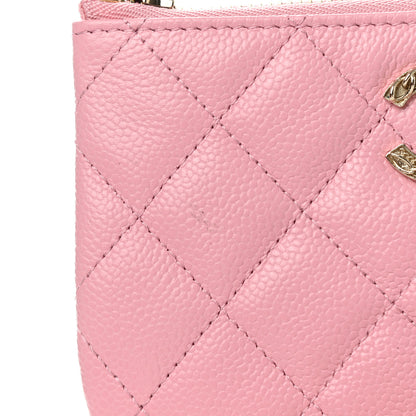 Chanel Caviar Quilted Small Multi Chain Cosmetic Case Light Pink 8 of 9