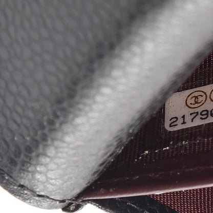 Chanel Caviar Quilted Large Gusset Flap Wallet Black 8 of 9