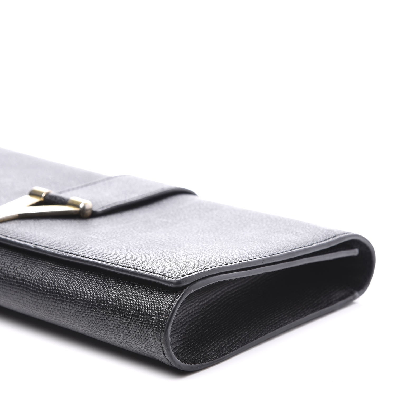 Saint Laurent Textured Calfskin Y Ligne Clutch Black 7 of 8