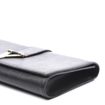 Saint Laurent Textured Calfskin Y Ligne Clutch Black 7 of 8