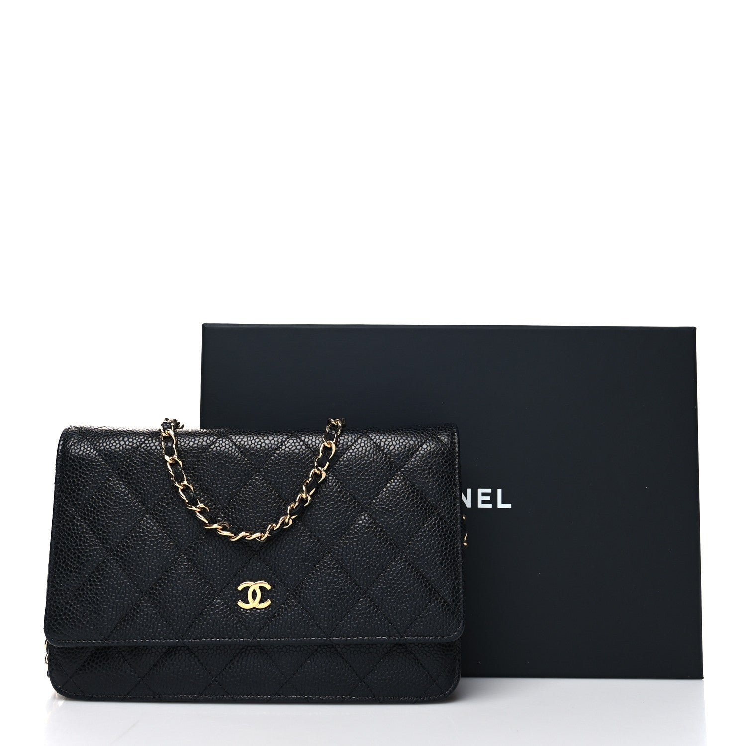 Chanel Caviar Quilted Wallet on Chain WOC Black 12 of 12