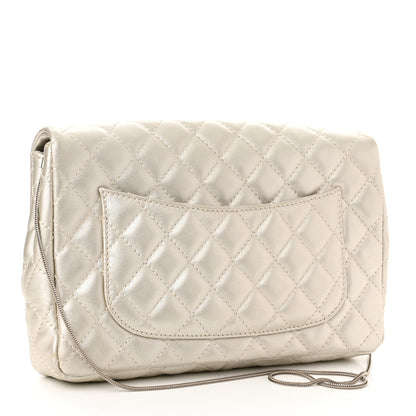 Chanel Metallic Calfskin Quilted 2.55 Reissue Clutch Silver 3 of 11