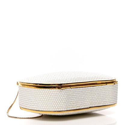 Judith Leiber Crystal Minaudiere Clutch White 3 of 6