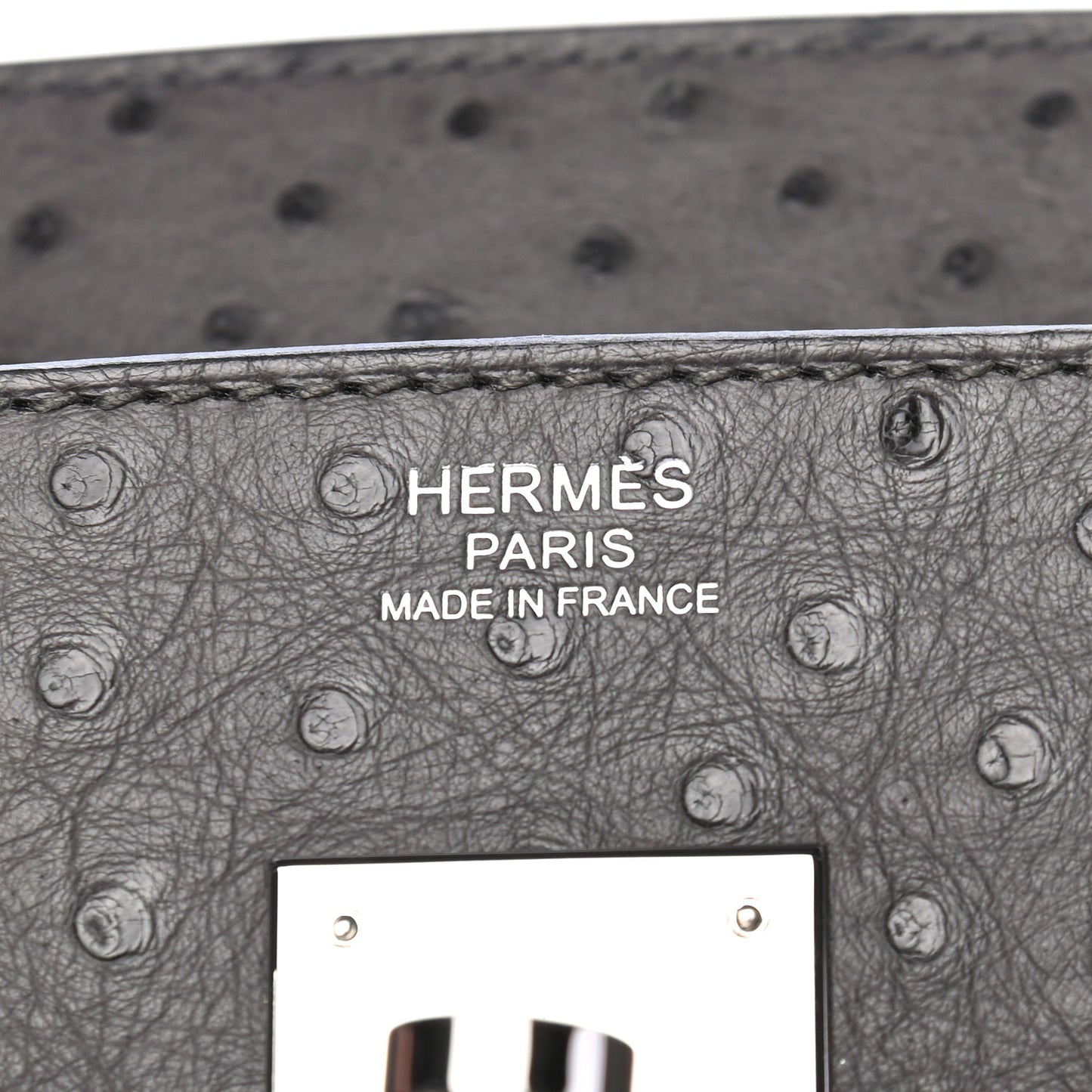 Ostrich Birkin 30 Graphite
