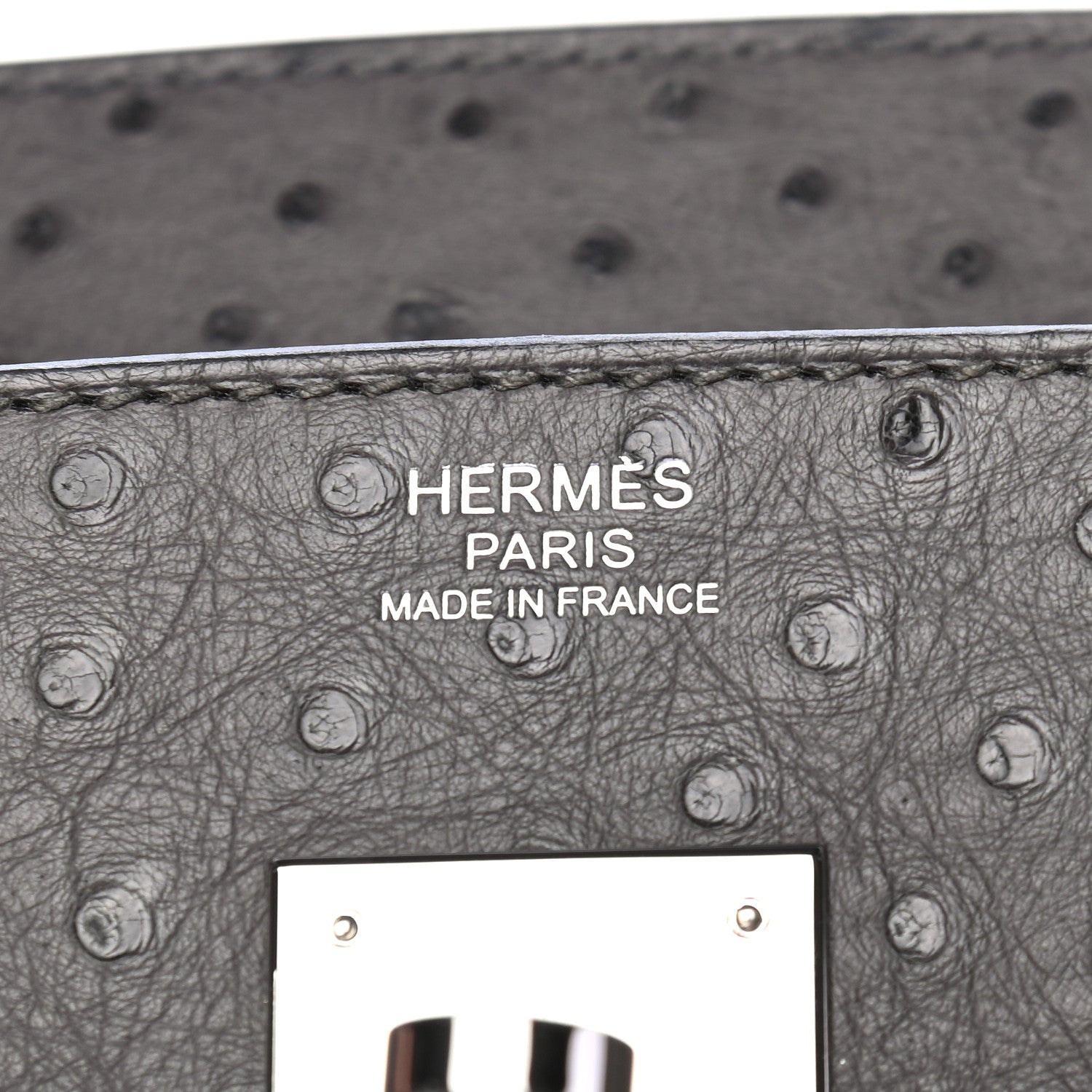 Hermes Ostrich Birkin 30 Graphite 6 of 10