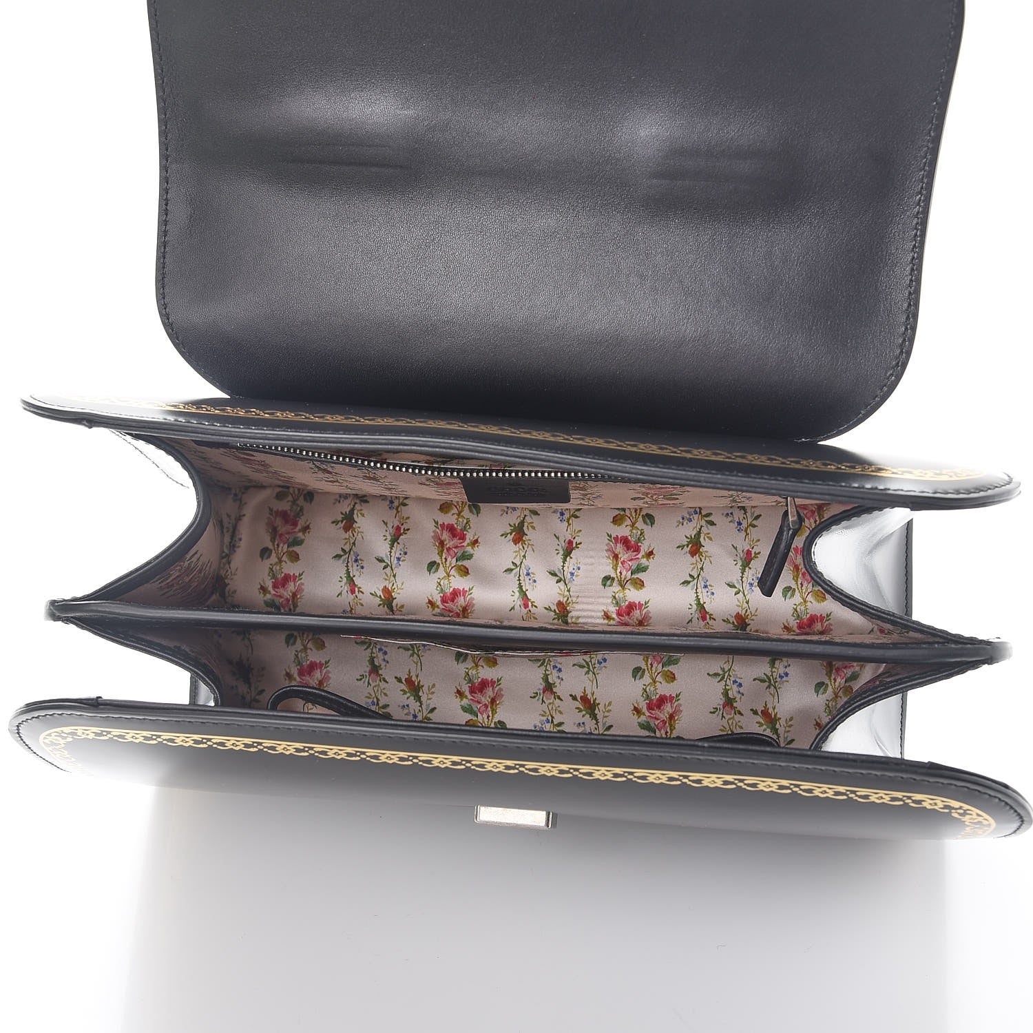 Gucci Calfskin Bamboo Medium Thiara Top Handle Bag Black 5 of 12