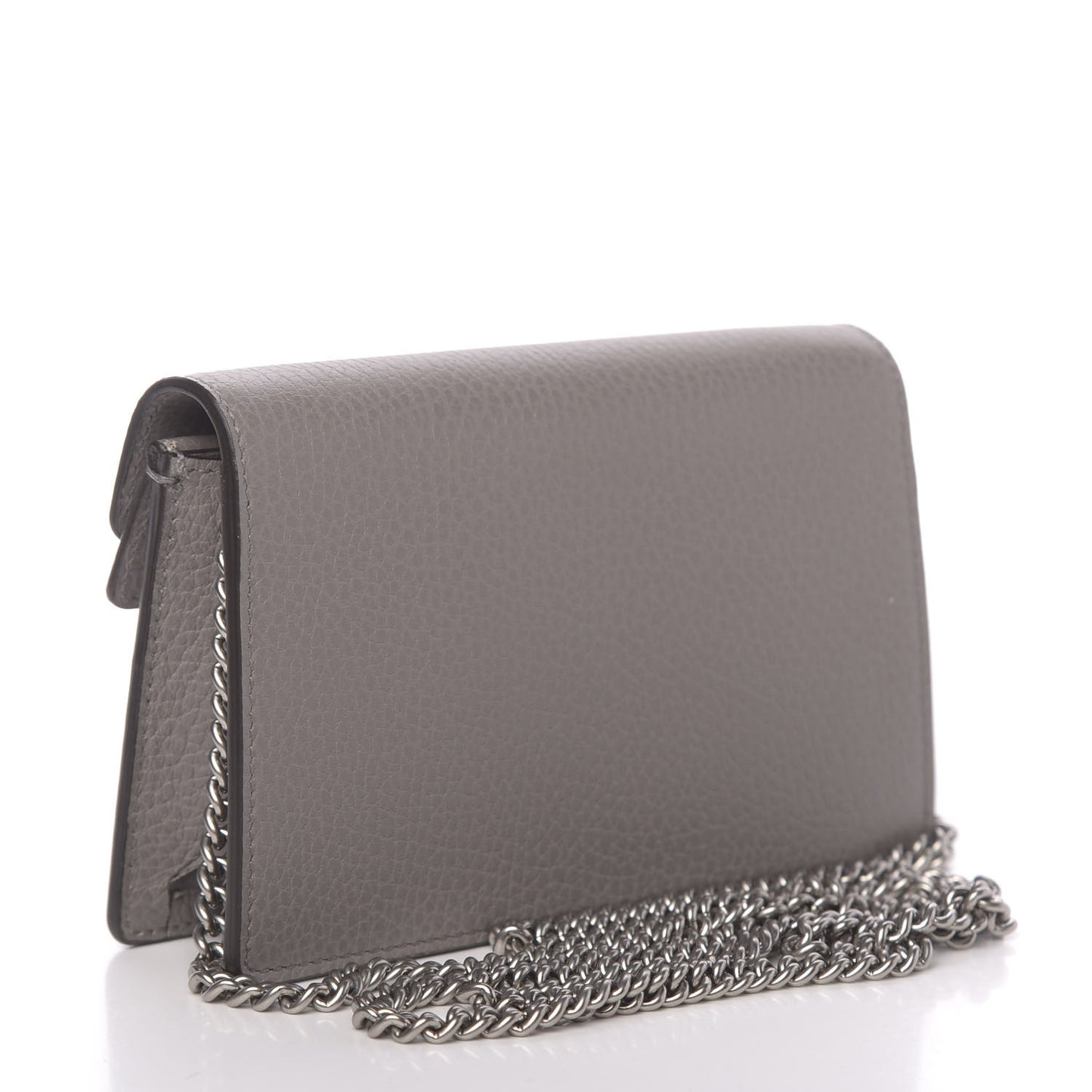 Dollar Calfskin Crystal Super Mini Dionysus Shoulder Bag Dusty Grey Black Diamond