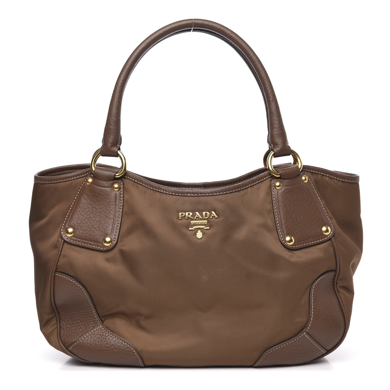 Prada Nylon Tessuto Vitello Daino Tote Corinto 1 of 11