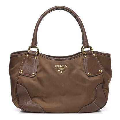 Prada Nylon Tessuto Vitello Daino Tote Corinto 1 of 11