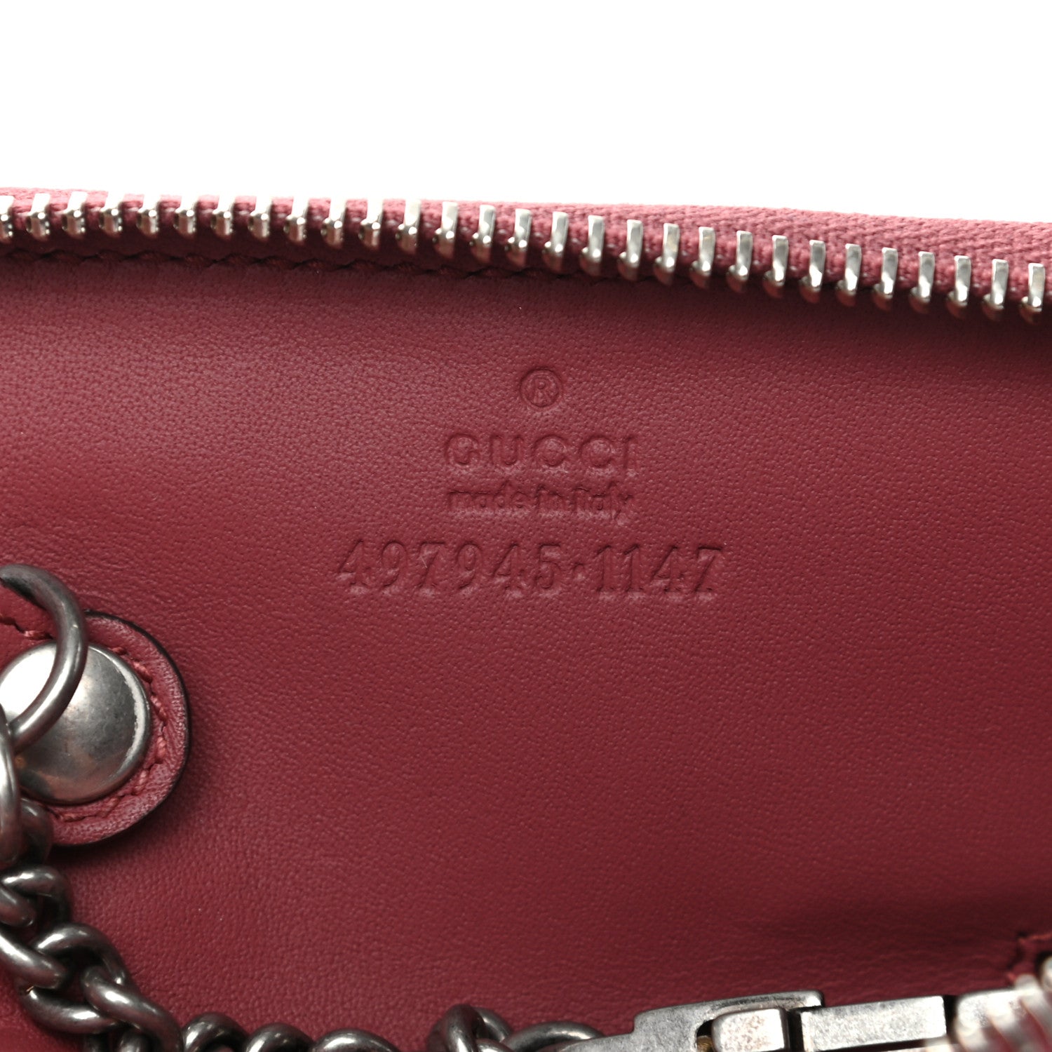 Gucci GG Supreme Monogram Blooms Zip Around Key Case Beige Multicolor Dry Rose 6 of 7