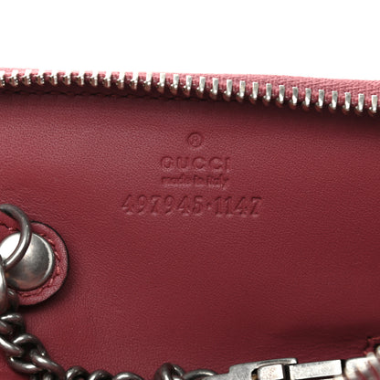 Gucci GG Supreme Monogram Blooms Zip Around Key Case Beige Multicolor Dry Rose 6 of 7