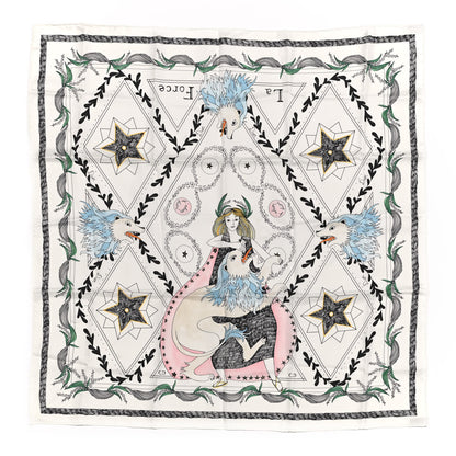 Christian Dior Silk La Force Square Scarf White Multicolor 1 of 6