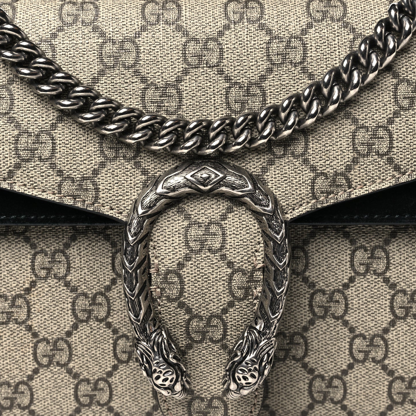 GG Supreme Monogram Small Dionysus Shoulder Bag Black
