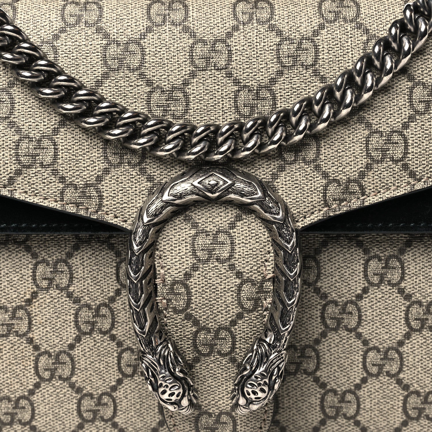 Gucci GG Supreme Monogram Small Dionysus Shoulder Bag Black 8 of 10