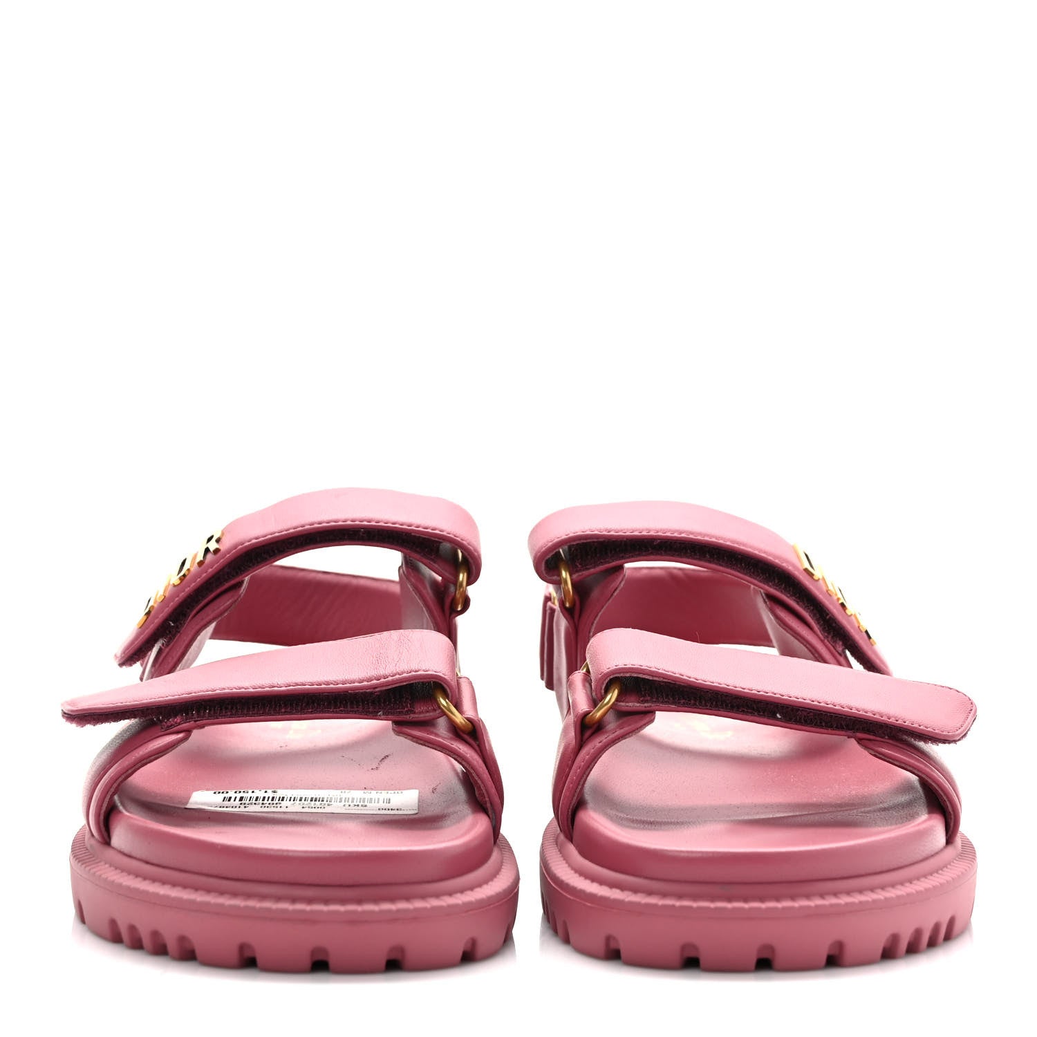 Christian Dior Lambskin Dioract Sandals 37 Pink 2 of 9
