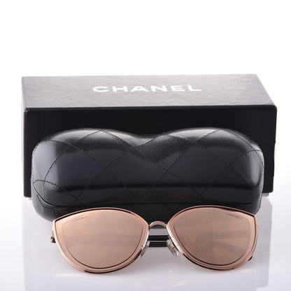 Chanel Metal Cat Eye Sunglasses 4222 Pink Gold 8 of 8