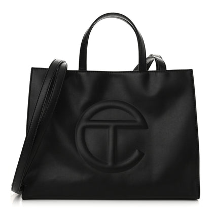 Telfar Vegan Leather Medium Shopping Bag Black 1 of 14