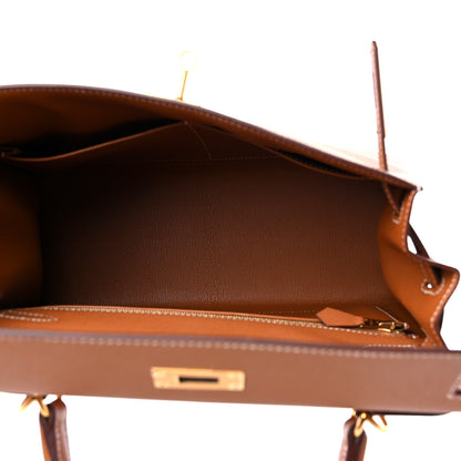 Hermes Epsom Kelly Sellier 28 Gold 5 of 9
