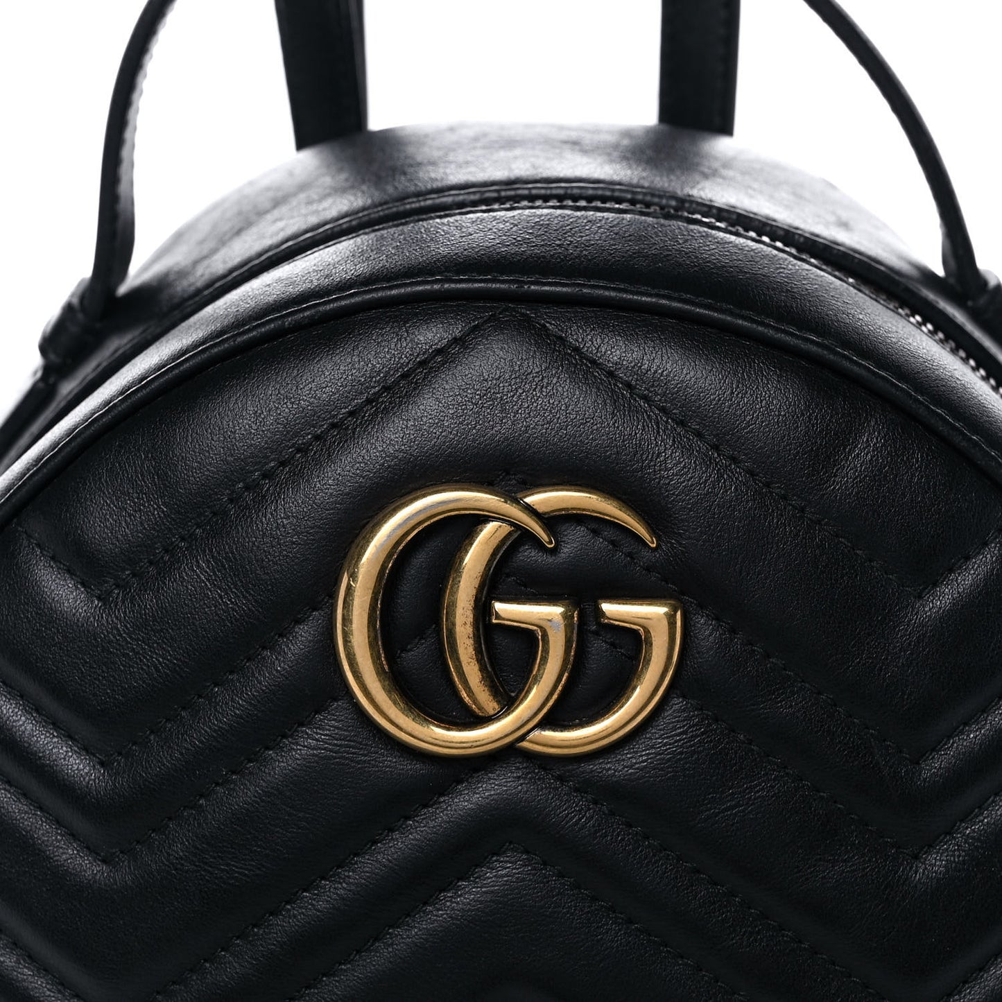 Calfskin Matelasse GG Marmont Backpack Black