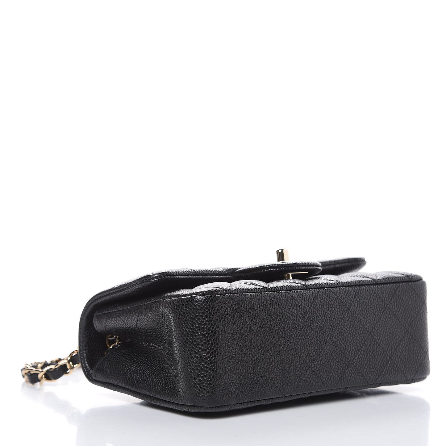 Caviar Quilted Mini Rectangular Flap Black