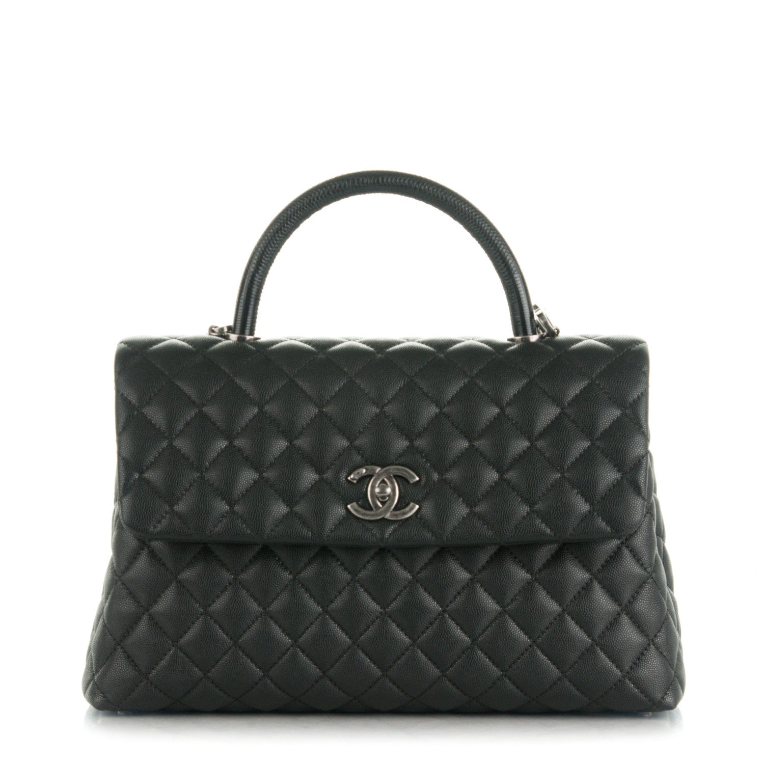 Chanel Caviar Quilted Medium Coco Handle Flap Black 1 of 9