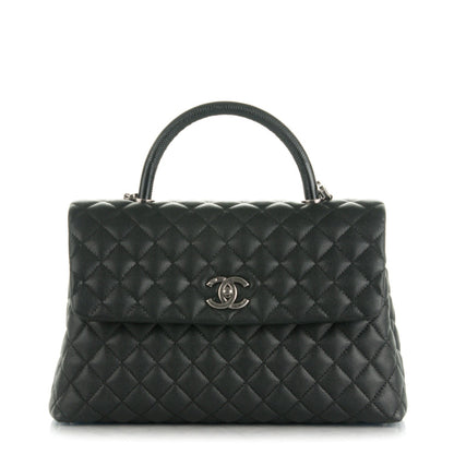 Chanel Caviar Quilted Medium Coco Handle Flap Black 1 of 9