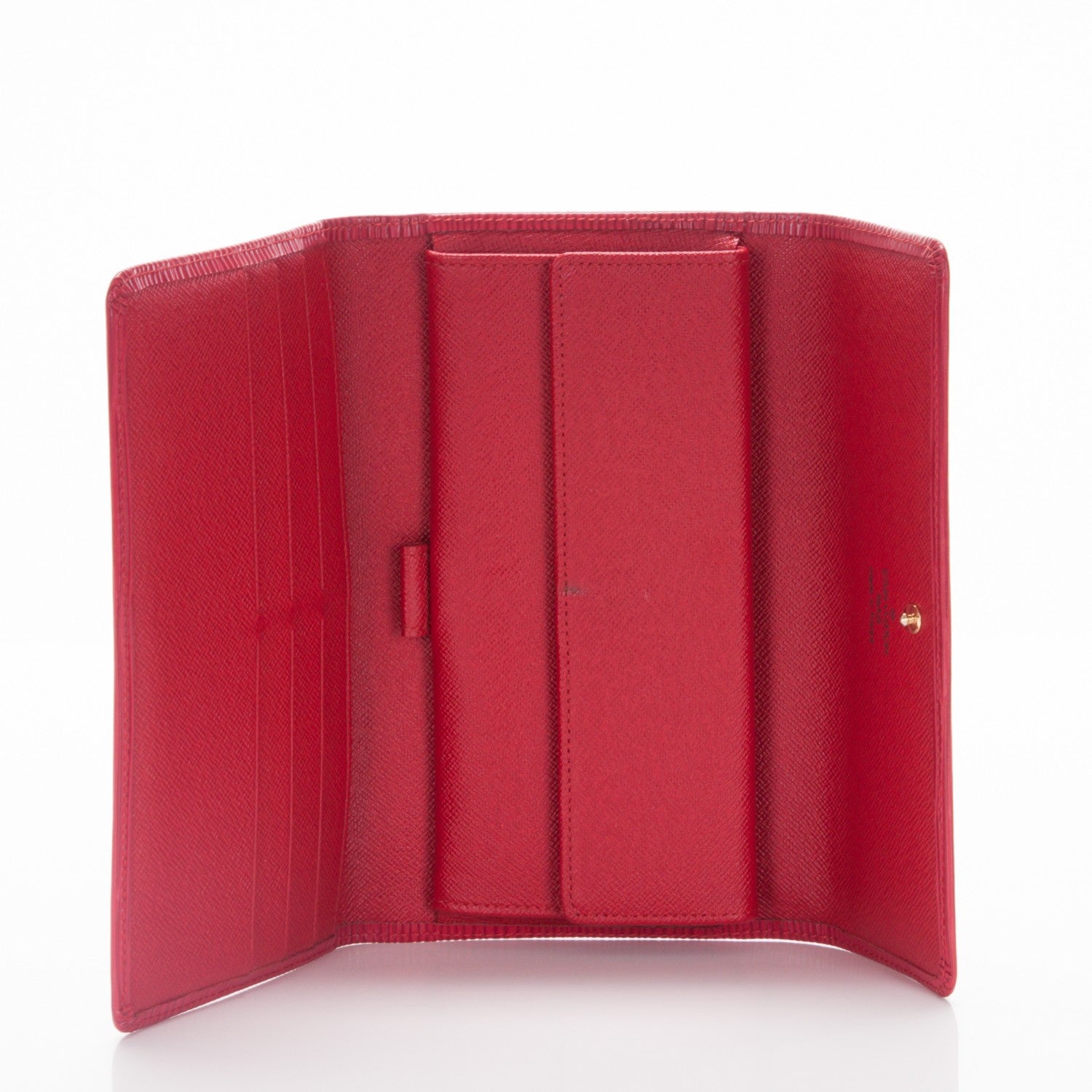 Louis Vuitton Epi Porte Tresor International Wallet Castillan Red 5 of 7