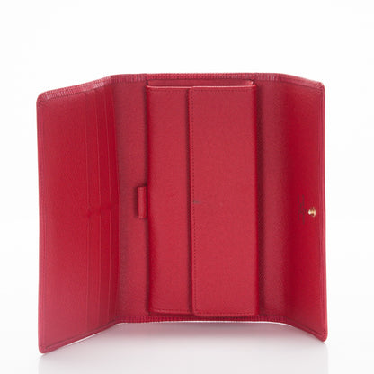 Louis Vuitton Epi Porte Tresor International Wallet Castillan Red 5 of 7