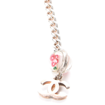 Chanel Glass Beaded Charm CC Belt Silver Multicolor 5 of 8