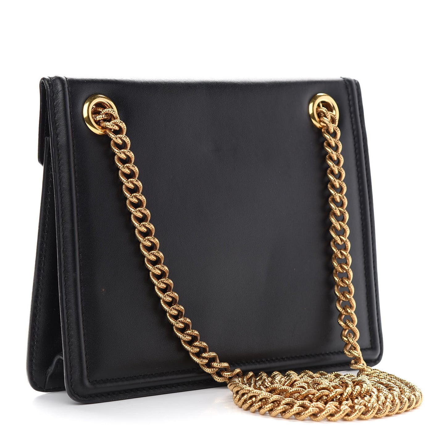 Smooth Calfskin Mini Devotion Envelope Bag Black
