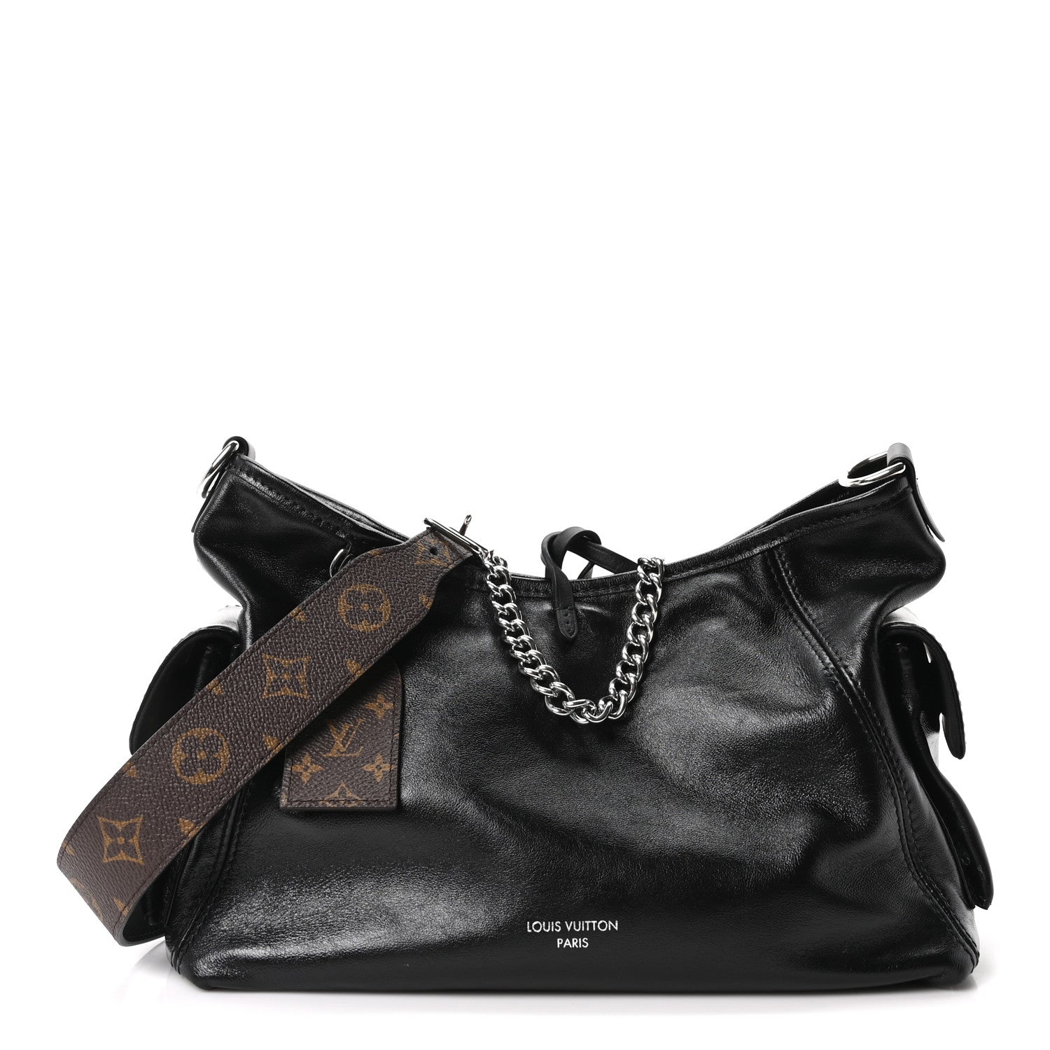 Louis Vuitton Lambskin CarryAll Cargo Vibe PM Black 1 of 17