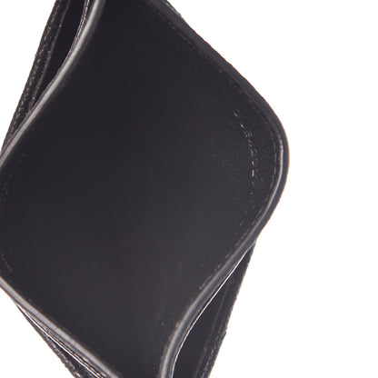Saint Laurent Grain De Poudre Matelasse Chevron Monogram Credit Card Case Black 5 of 9
