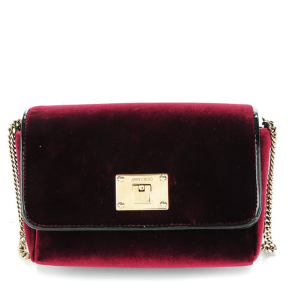 Jimmy Choo Velvet Mini Ruby Crossbody Bordeaux 1 of 7