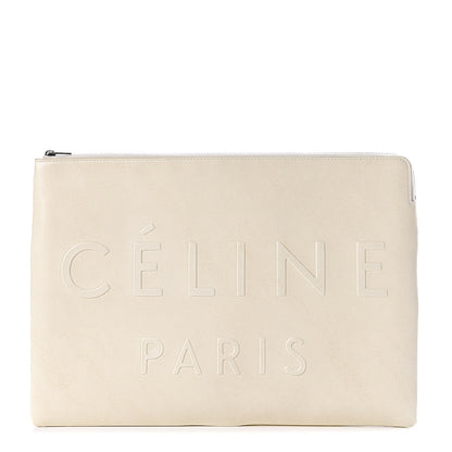 Celine Calfskin Large Made In Clutch Pouch White 1 of 7