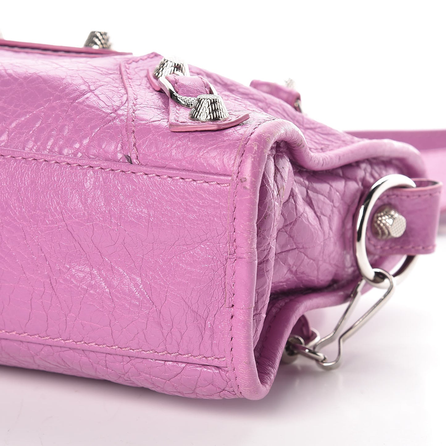 Agneau Giant 12 Silver Hardware Mini City Rose Berlingot