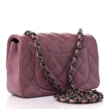 Chanel Caviar Quilted Mini Rectangular Flap Purple 3 of 10
