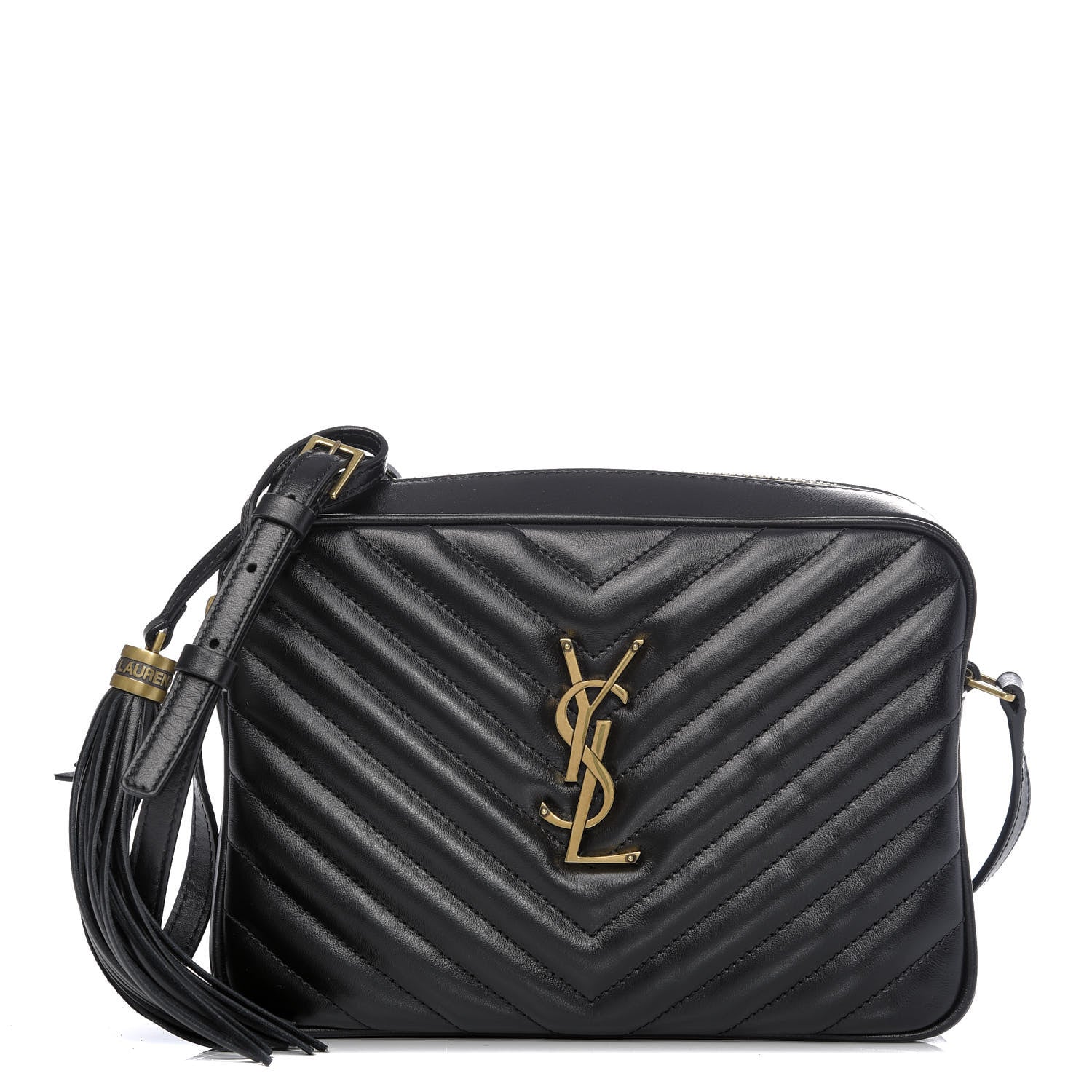 Saint Laurent Calfskin Matelasse Monogram Lou Camera Bag Black 1 of 9