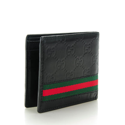 Gucci Guccissima Web Bi-Fold Wallet Black 3 of 7