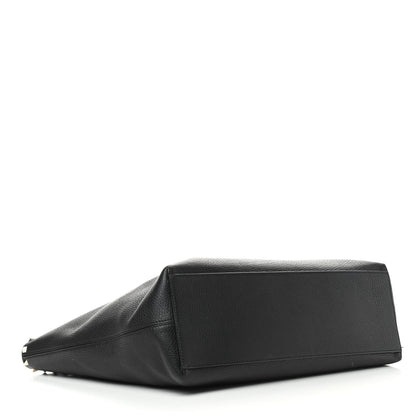 Valentino Garavani Grained Calfskin Rockstud Shoulder Tote Black 4 of 12