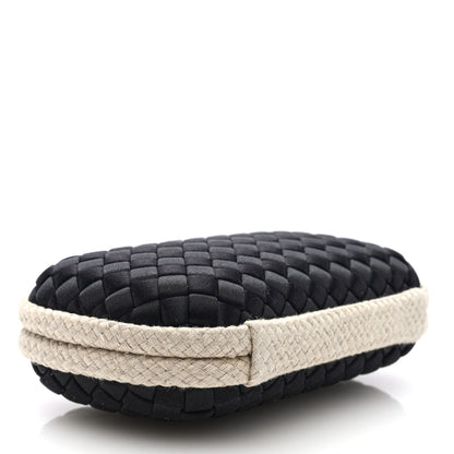 Bottega Veneta Intrecciato Silk Raffia Knot Clutch Black 4 of 8