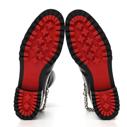 Christian Louboutin Calfskin Horse Guarda Flat Boot 40 Black 5 of 7