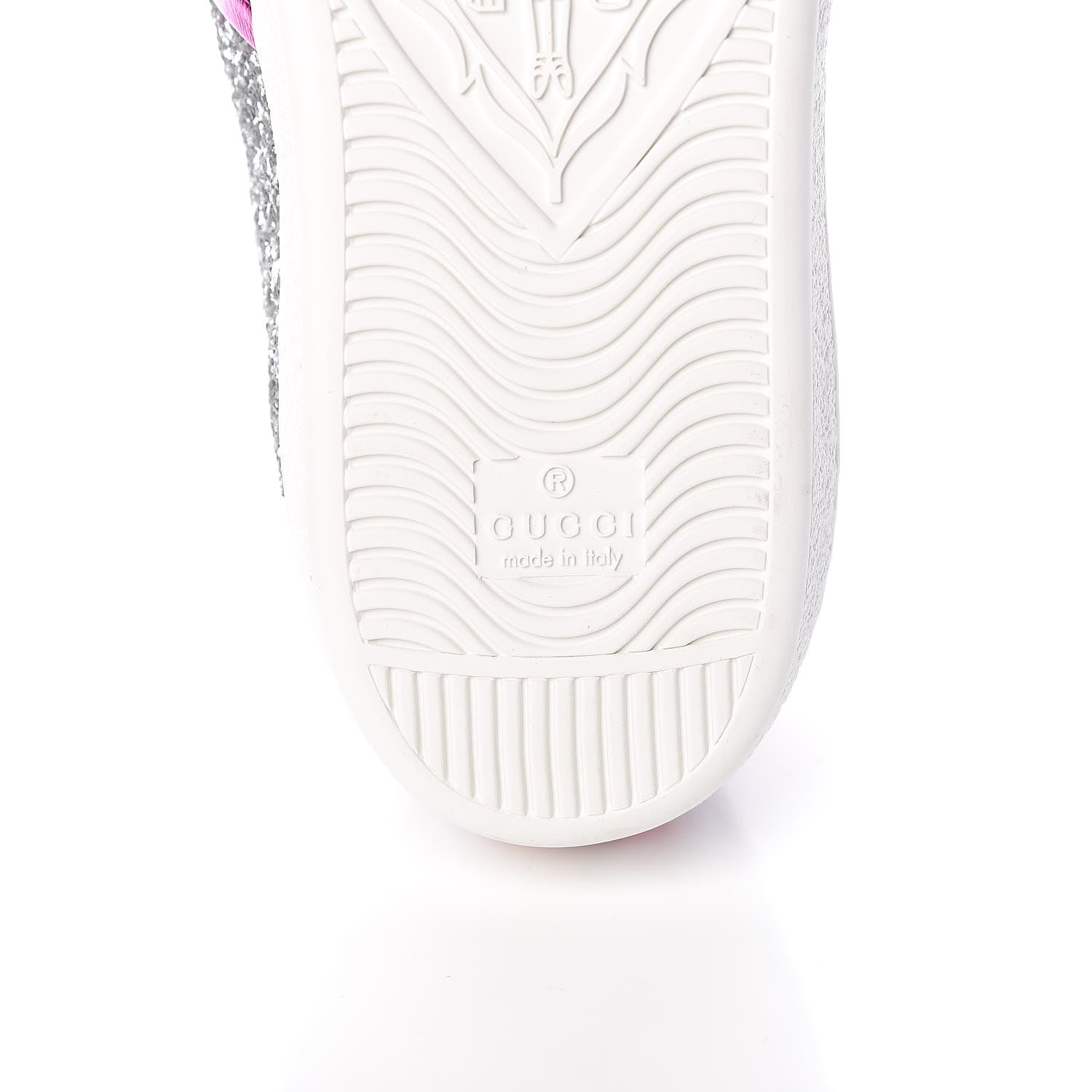 Gucci Glitter Web Womens Ace Sneakers 39.5 Silver 7 of 10