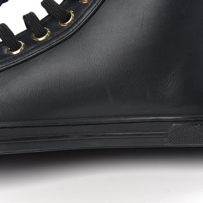 Louis Vuitton Calfskin Studded Punchy High Top Sneakers 36 Black 9 of 9