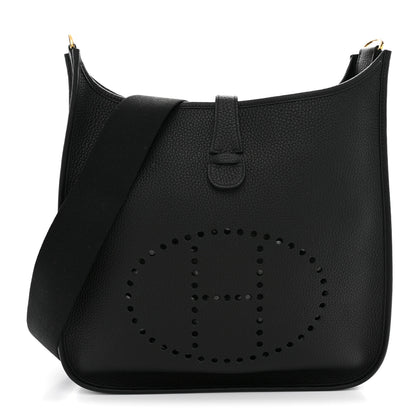 Hermes Taurillon Clemence Evelyne III GM Black 1 of 10